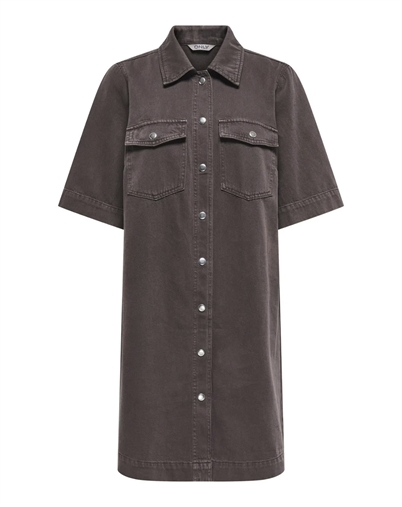 Only - ONLBelle-Silla Button Kleid - Seal Brown